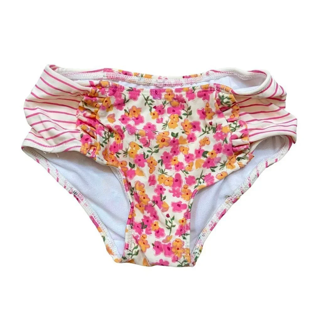 Jessica Simpson Toddler Floral Ruffle‎ Bikini Long Sleeve Top Size 3T